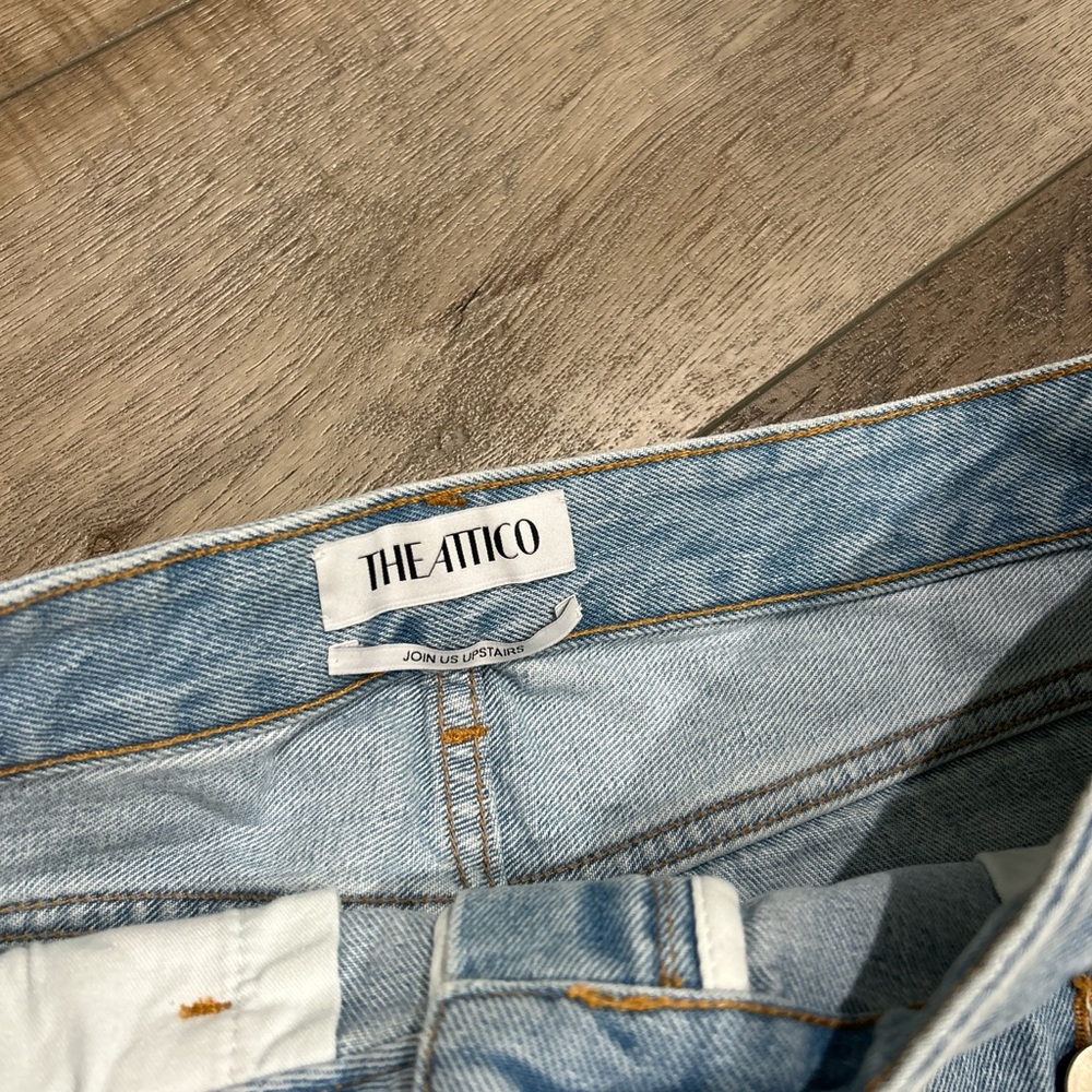 The ATTICO Fay cargo pocket denim mini skirt - Picture 4 of 6